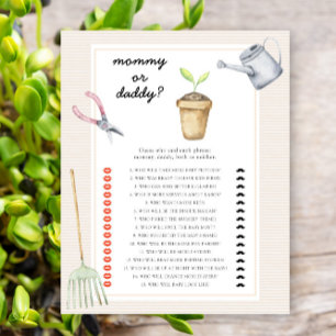 Liten grodd - mormor eller pappa baby shower spel