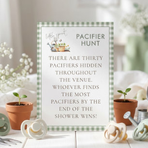 Liten Grodd Sugsaktsjakt Baby Shower Spelkort Inbjudningar
