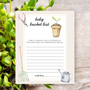 Liten groddbabydusch - Baby-bucket-lista