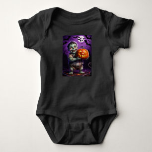 Liten grön monster & pumpa vän t shirt