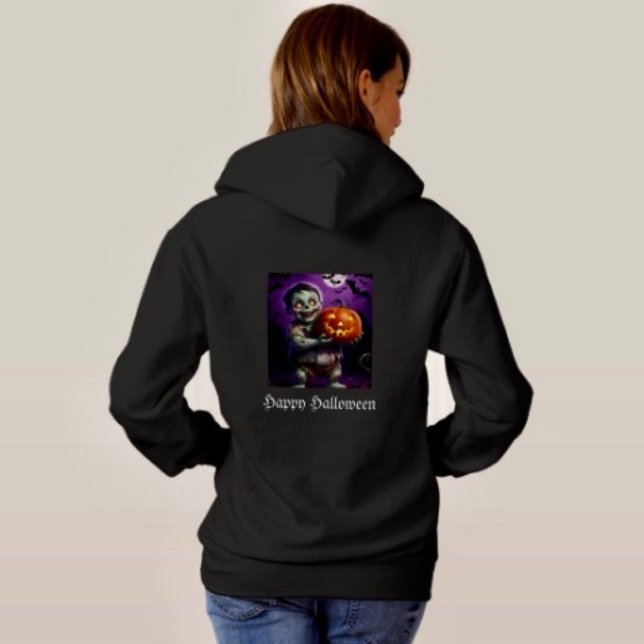 Liten Grön Monster & Pumpa Vän  T Shirt (10oz. cotton-poly blend 100% cotton face set-in sleeves  double needle-stitched armholes bottom band)