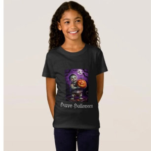 Liten Grön Monster & Pumpa Vän T Shirt