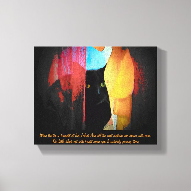 Liten Grönt, ett Harold Monro-citat Canvastryck (Framsida)