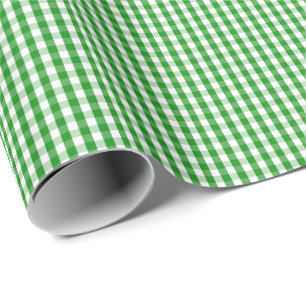 Liten grönt- och vitGingham som slår in papper Presentpapper