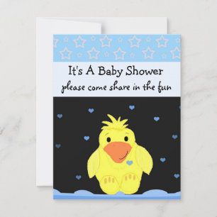 Liten gul ankunge baby shower inbjudningar