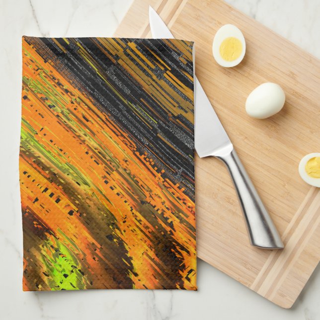 Liten gulaktig mosaik och deformerad kökshandduk (Vikt i Fjärdedel)