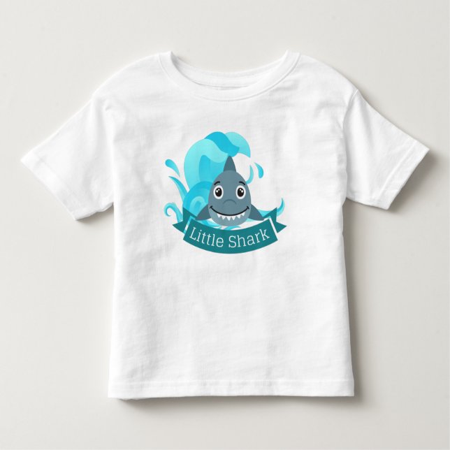 Liten haj - Familjeutrustning T Shirt (Framsida)