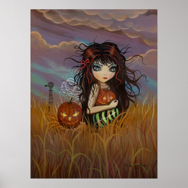 Liten Halloween-älvplanschett Poster (Framsidan)