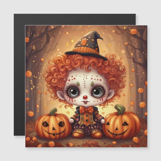 Liten Halloween- clown 1 (Fram/baksida)