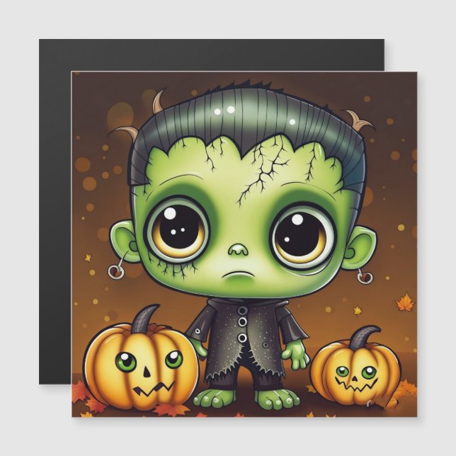 Liten Halloween Frankenstein  (Fram/baksida)