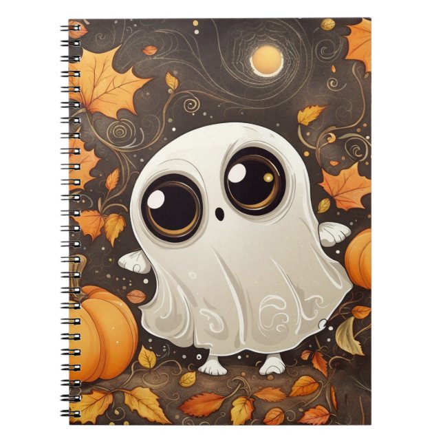 Liten Halloween-ghost  Anteckningsbok (Framsidan)