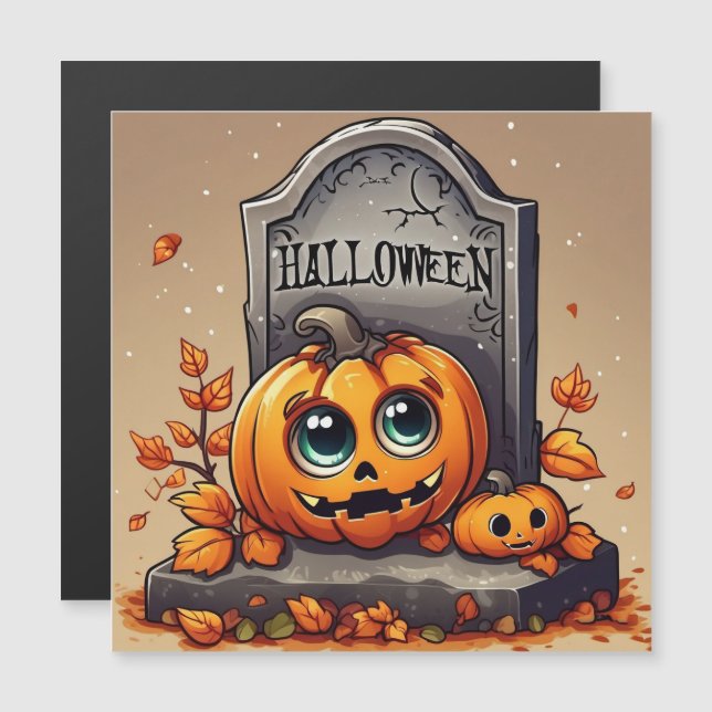 Liten Halloween-gravsten (Fram/baksida)
