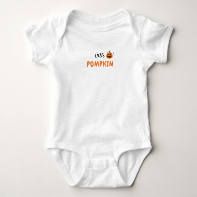 Liten Halloween-tröja för bebisar med pumpamotiv. T Shirt (Framsida)