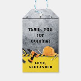 Liten Handyman under Byggpojken Presentetikett