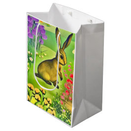 Liten hare i blommor
