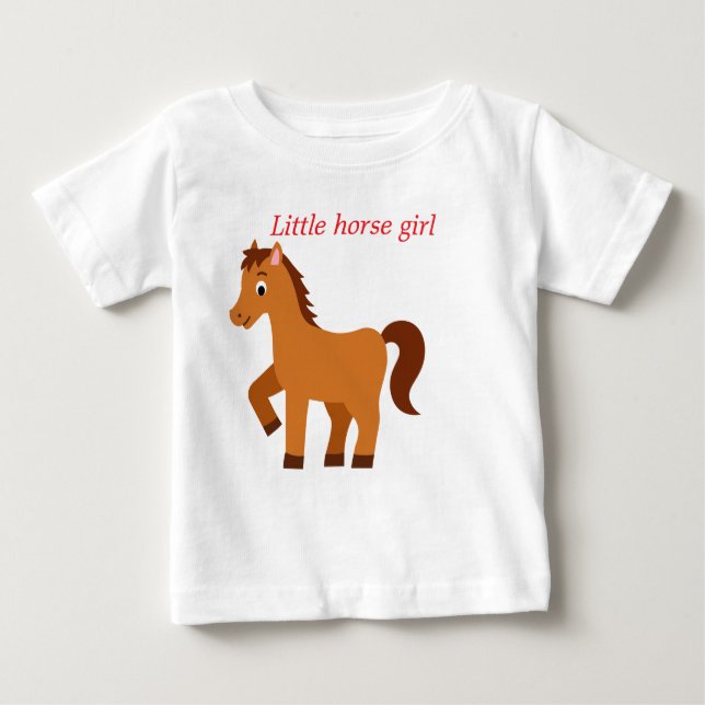 Liten hästflicka t shirt (Framsida)