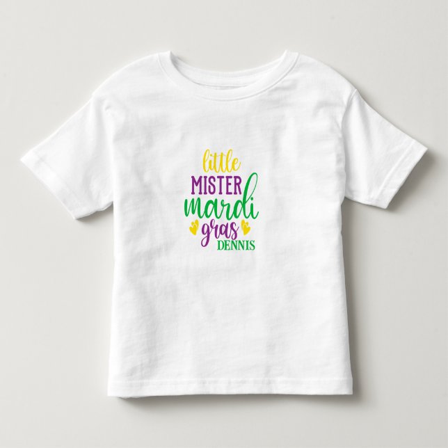 Liten herr Mardi Gras-personlig T-shirt (Framsida)