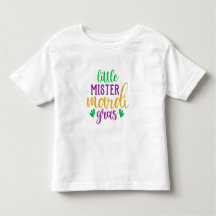 Liten herr Mardi Gras småbarns t-shirt