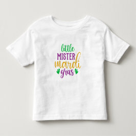 Liten herr Mardi Gras småbarns t-shirt