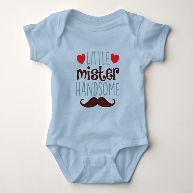 Liten Herr Snygg Kroppsstrumpa T Shirt (Framsida)