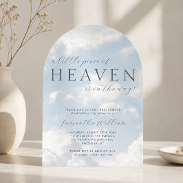 Liten himmelbit Baby Shower Molnig Inbjudningar