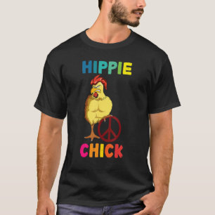 Liten Hippie-Chick på 60-talet, 70-tal, kostym T Shirt