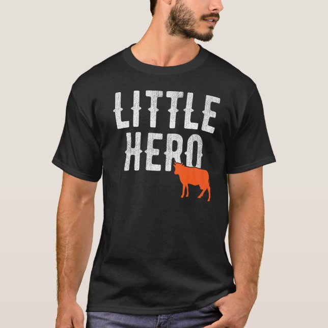 Liten hjälte Sött djur Ko T Shirt (Framsida)