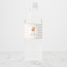 Liten hjärta Brun Gingham Teddybjörn Bebisbad