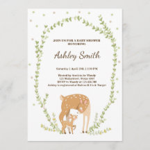 Liten hjort-duschinbjudan till Woodland Forest