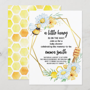 Liten Honey Bee Baby Shower Inbjudan