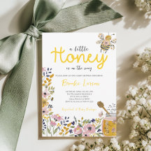 Liten Honey Bee Baby Shower Inbjudan