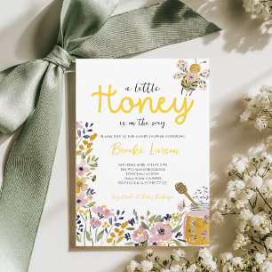 Liten Honey Bee Baby Shower Inbjudan