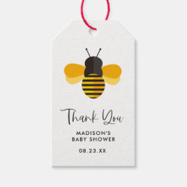 Liten Honey Bee Baby Shower Present Tacksamhet  Presentetikett