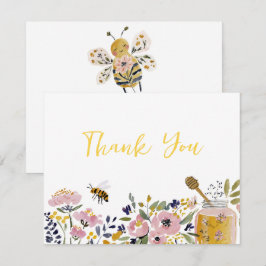 Liten Honey Bee Baby Shower  Tack Kort