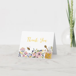 Liten Honey Bee Baby Shower  Tack Kort