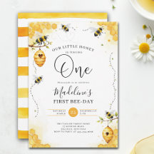 Liten Honey Bee-Dag Vattenfärgskombination 1-årsda