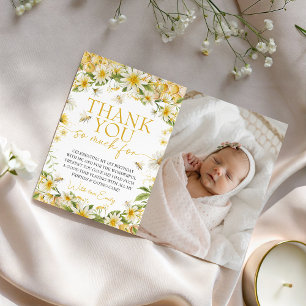 Liten Honey Foto Födelsedags Tacksamhet Inbjudningar