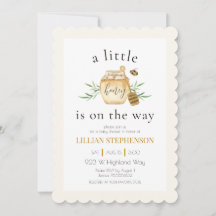 Liten honung på väg Bee Baby Shower Scallop