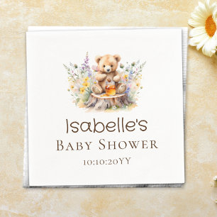 Liten honung på väg böcker för baby shower pappersservett