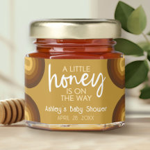 Liten honung på vägen - Retro Rand Baby Shower