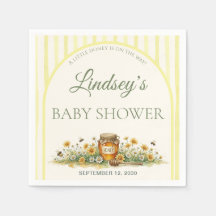 Liten honungsbaby shower-inbjudan Bivildblomma