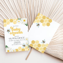 Liten honungsbi baby shower humlebivälkomstkort