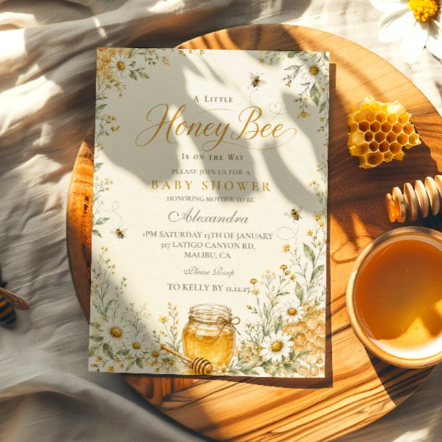 Liten honungsbi-babyshower inbjudningar (Skapare uppladdad)