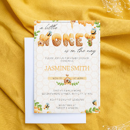 Liten honungsbi Kön Neutral Baby Shower Inbjudningar