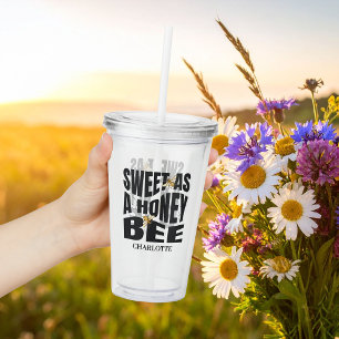 Liten honungsbi på väg Gul babyfirande Take Away Mugg