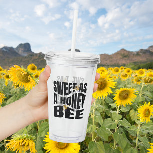 Liten honungsbi på väg Gul babyfirande Take Away Mugg
