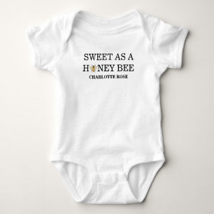 Liten Honungsbi På Vägen Gul Bebisskalparty T Shirt