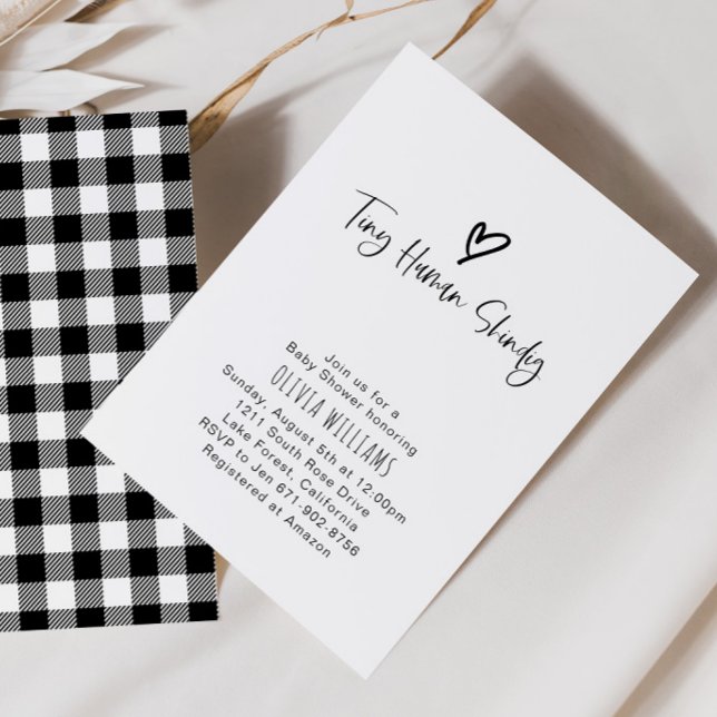 Liten, human Shindig Minimalism Baby Shower Inbjudningar (Skapare uppladdad)
