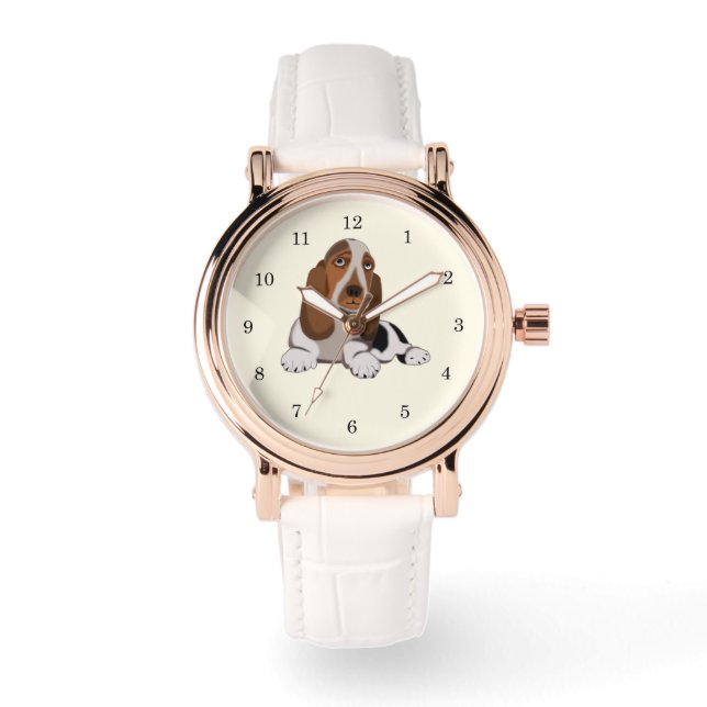 Liten hund bevakning armbandsur (Framsida)