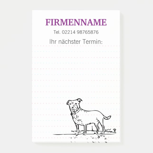 Liten hund post-it block (Framsida)